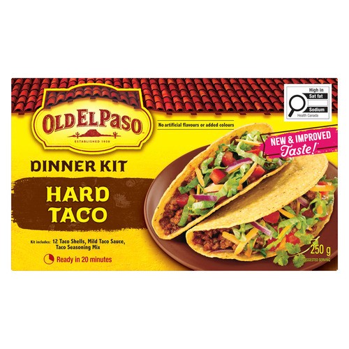 Old El Paso Dinner Kit Hard Taco 250 g