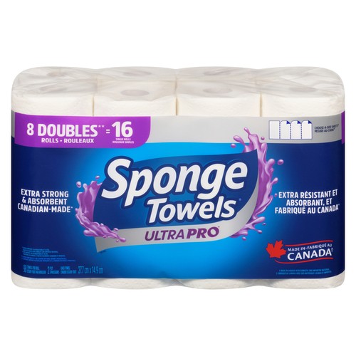 Sponge Towels Paper Towel Ultra Pro 2-Ply 8 Double Rolls x 98 Sheets