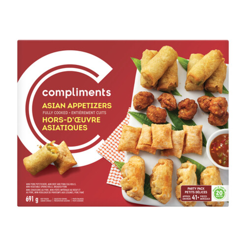 Compliments Frozen Asian Appetizers Party Pack 691 g