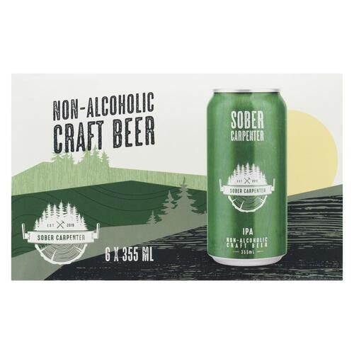 Sober Carpenter IPA Non-Alcoholic Beer 6 x 355 ml