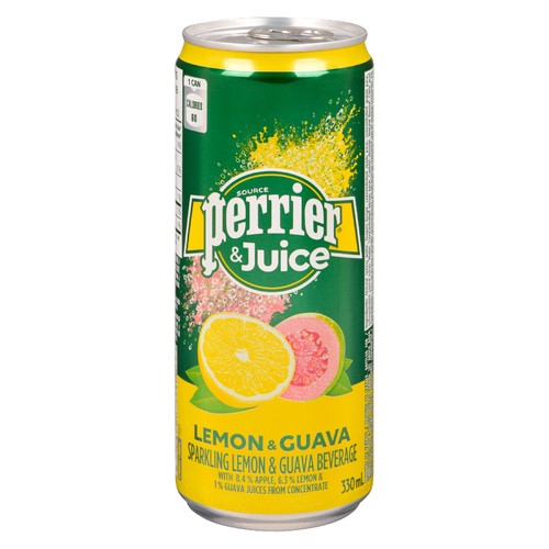 Perrier Sparkling Water Lemon & Guava 6 x 330 ml (cans)