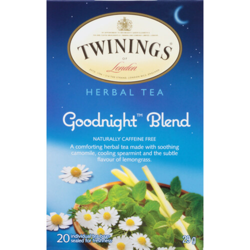Twinings Of London Herbal Tea Goodnight Blend 20 Tea Bags