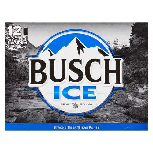 Busch Ice Beer 6% Alcohol 12 x 355 ml (cans)