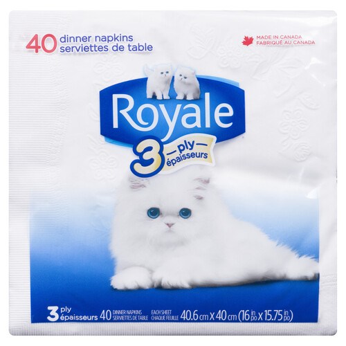 Royale Dinner Napkins 3-Ply 40 Sheets