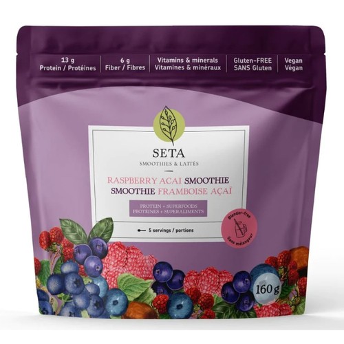 Seta Gluten-Free Vegan Smoothie Raspberry Açaí 160 g
