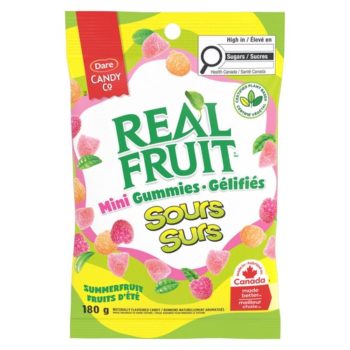 Dare Candy Real Fruit Candy Gummies Sours Minis Summerfruit Burst 180 g