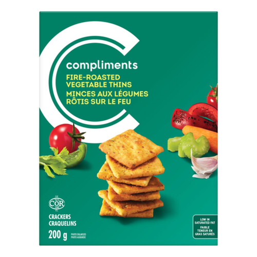 Compliments Crackers Fire Roasted Vegetable Thins 200 g