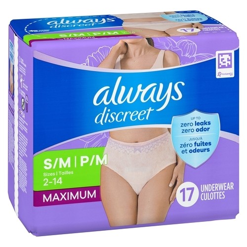 Always Discreet Underwear Max S/M 17 Count