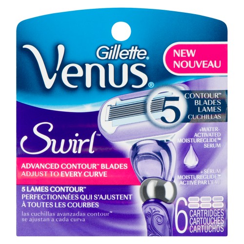 Gillette Venus Swirl Razor Blade Refill 6 Cartridges