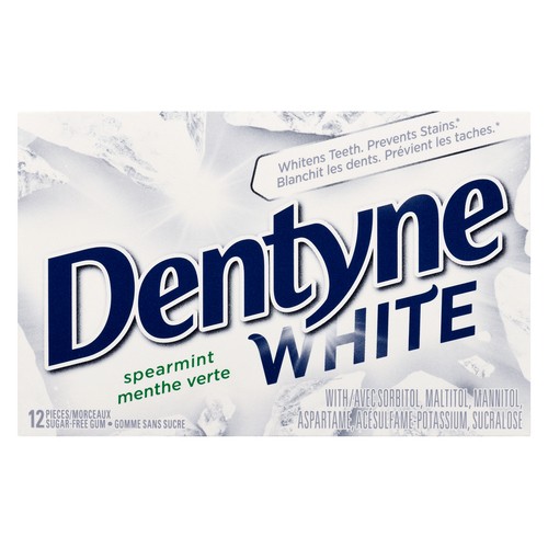 Dentyne White Gum Spearmint 12 EA