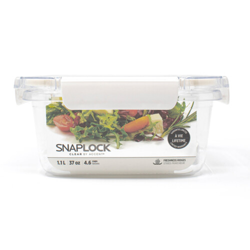 Snaplock Clear Container Square 1.1 L