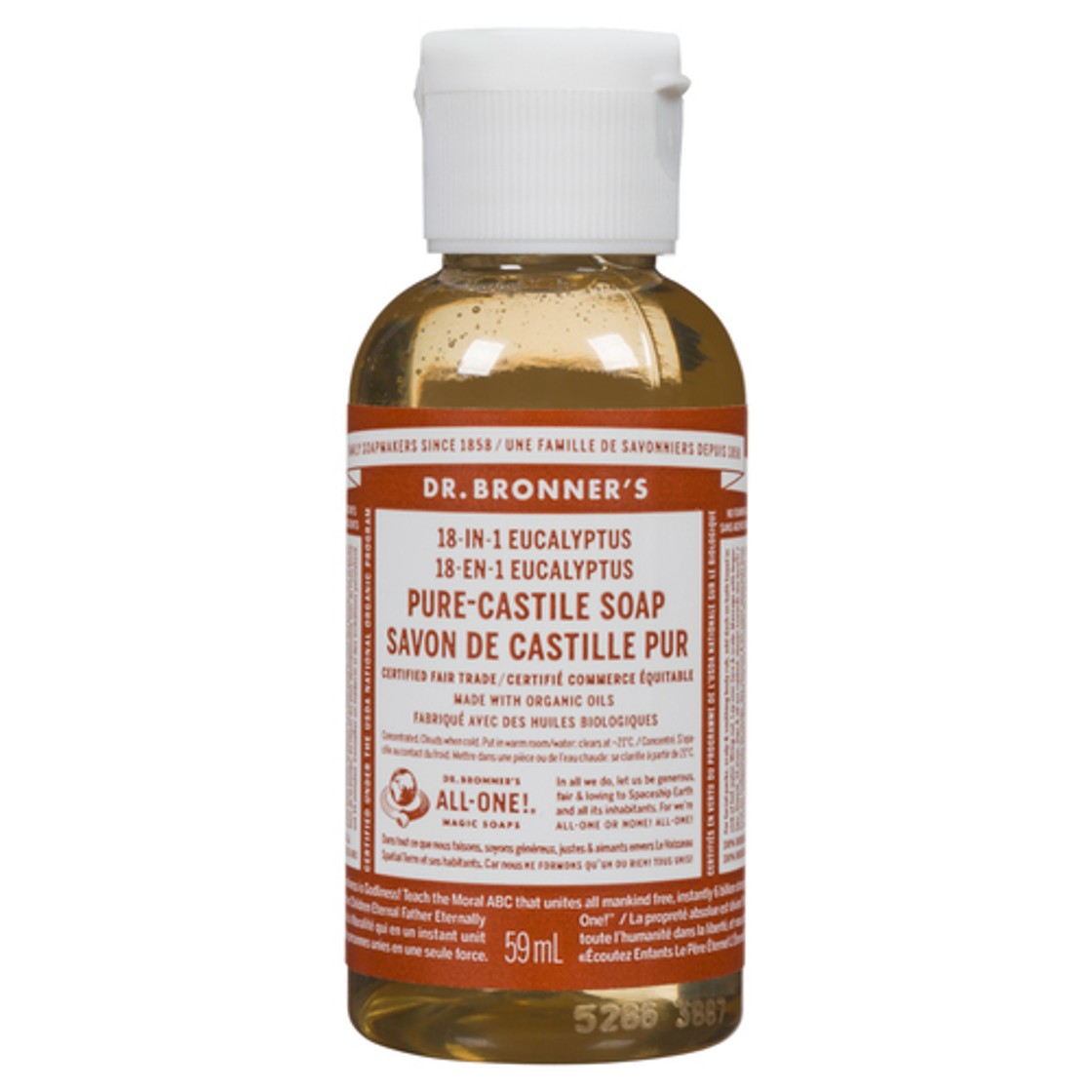 Dr. Bronner's Pure Castile Liquid Soap Eucalyptus 59 ml - Voilà Online ...