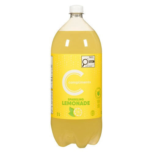 Compliments Sparkling Drink Lemonade  2 L (bottle)