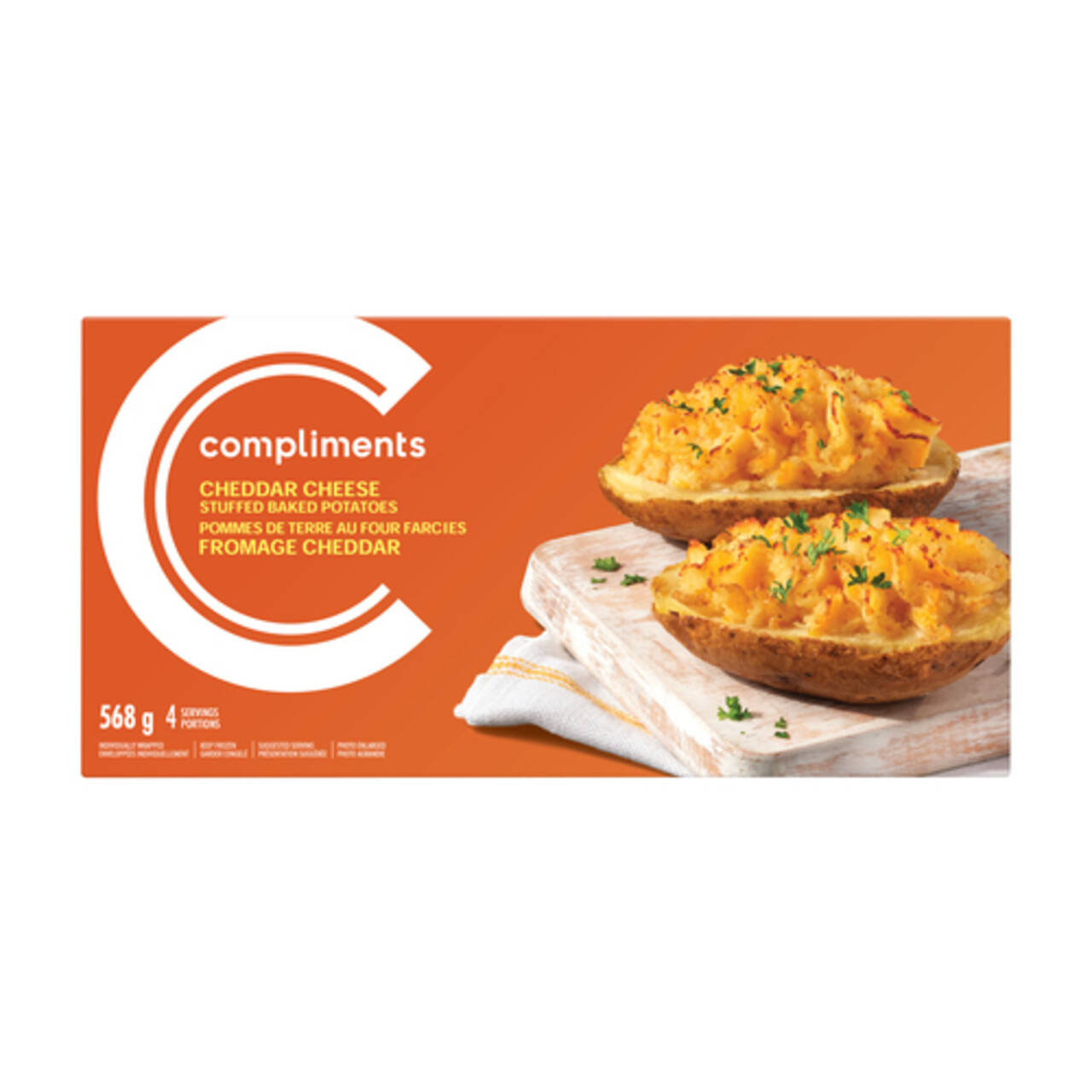 Compliments Frozen Stuffed Potato Cheddar Cheese 568 g Voilà Online