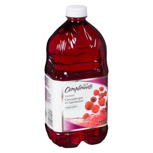 Compliments Cranberry & Raspberry Cocktail Juice Blend 1.89 L