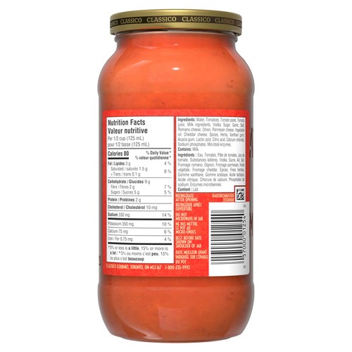 Classico Pasta Sauce Vodka 600 ml