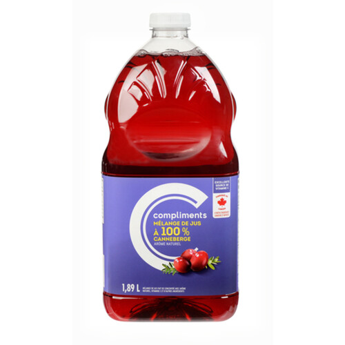 Compliments100%  Juice Blend Cranberry 1.89 L (bottle)