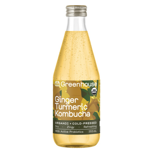 Greenhouse Organic Kombucha Ginger Turmeric 340 ml (bottle)