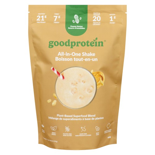 Good Protein Plant Based Superfood Blend All-In-One Shake Peanut Butter 440 g