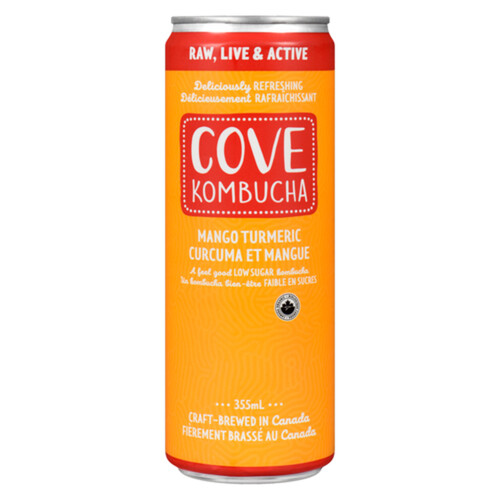 Cove Kombucha Beverage Mango Turmeric 355 ml (can)