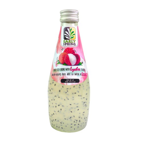 Early Spring Basil Seed Drink With Lychee Flavor 290 ml (bottle)