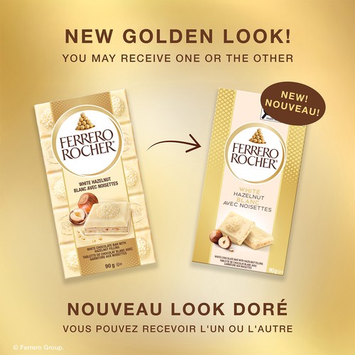 Ferrero Canada Tablet Bar White Chocolate Hazelnut 90 g