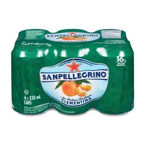 San Pellegrino Sparkling Fruit Drink Clementina 6 x 330 ml (cans)