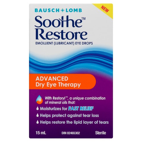 Bausch & Lomb Eye Drops Soothe Restore Emollient 15 ml