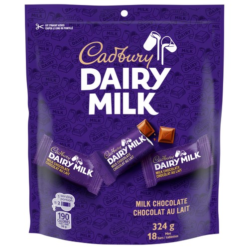Cadbury Dairy Milk Milk Chocolate Bars Bag Of 18 x 18 g 324 g