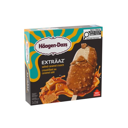 Haagen-Dazs Exträaz Salted Caramel Crunch Ice Cream Bars 216 ml