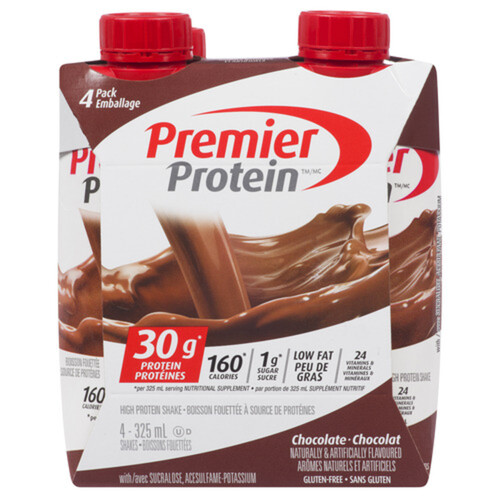 Premier Protein Gluten-Free Whey Protein Shake Chocolate 4 x 325 ml