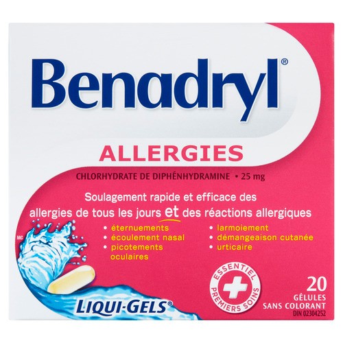 Benadryl Allergy Relief  Liquid Gels Regular Strength 20 EA