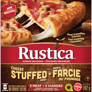 Rustica Croûte farcie au fromage Pizza 3 viandes 702 g