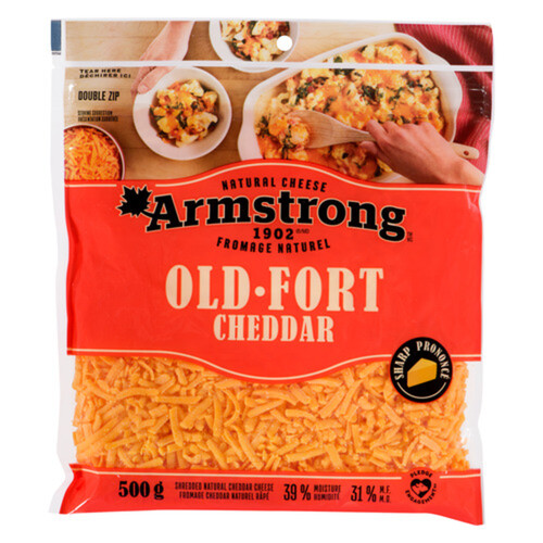 Armstrong Cheese Shredded Yellow Old Cheddar 500 g