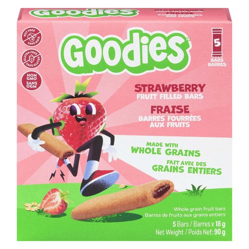 Goodies Fruit Filled Bars Strawberry 5 x 18 g