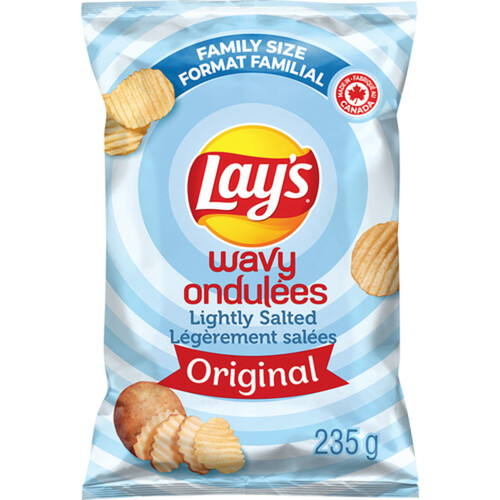Lay's Potato Chips Wavy Lightly Salted 235 g