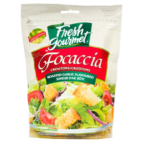 Fresh Gourmet Focaccia Croutons Roasted Garlic 128 g