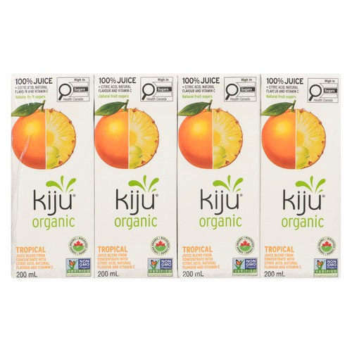 Kiju Organic Juice Tropical Fruit 4 x 200 ml