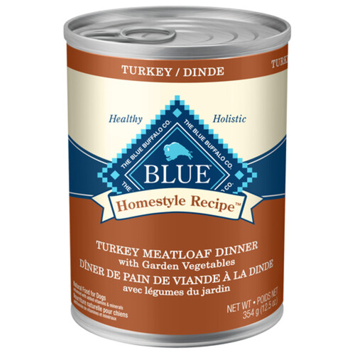 Blue Buffalo Wet Dog Food Homestyle Turkey Meatloaf With Garden Vegetables 354 g