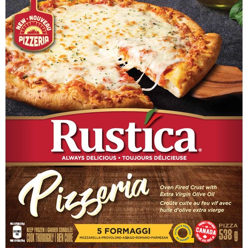 Rustica Frozen Pizza Oven Fired 5 Formaggi 538 g