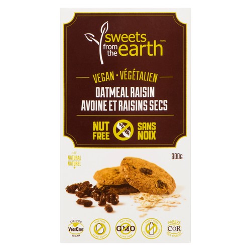 Sweets From The Earth Vegan Oatmeal Raisin Cookies 8 Pack 300 g (frozen)