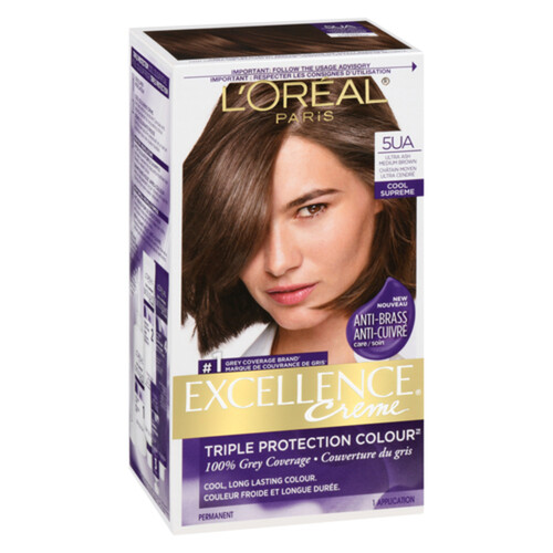 L'Oréal Hair Colour Excellence  Creme 5UA Ultra Ash Medium Brown 1 Box