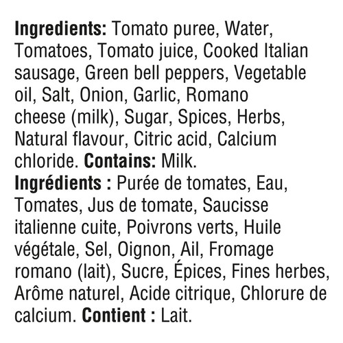 Classico Pasta Sauce Italian Sausage Peppers & Onions 650 ml