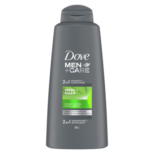 Dove Men+Care Fresh & Clean 2-In-1 Shampoo & Conditioner For Dry Hair 750 ml