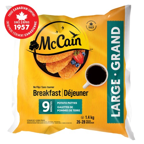 McCain 9 Minute No Flip Potato Patties 6 x 1.4 kg