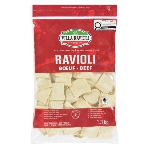 Villa Ravioli Frozen Ravioli Beef 1.3 kg