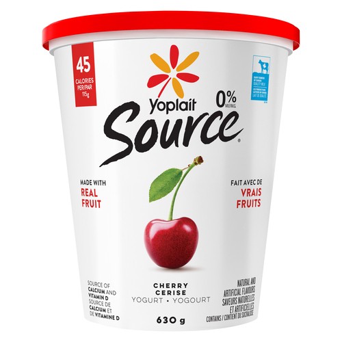 Yoplait Source 0% Smooth Traditional Yogurt Cherry 630 g