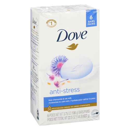 Dove Bar Soap Anti-Stress Blue Chamomile & Oat Milk 6 x 106 g
