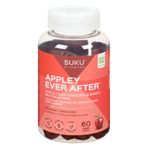 SUKU Vitamins Appley Ever After Gummies Apple Cider Vinegar 60 Count