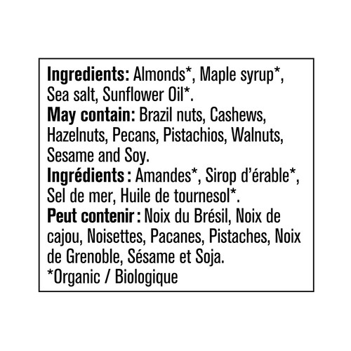 Prana Organic Amandine Almonds Maple 150 g